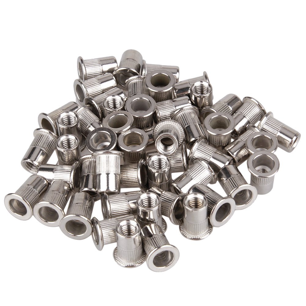 25pcs M10 Flat Head Stainless Steel Rivnut Rivet Nut Insert Nut