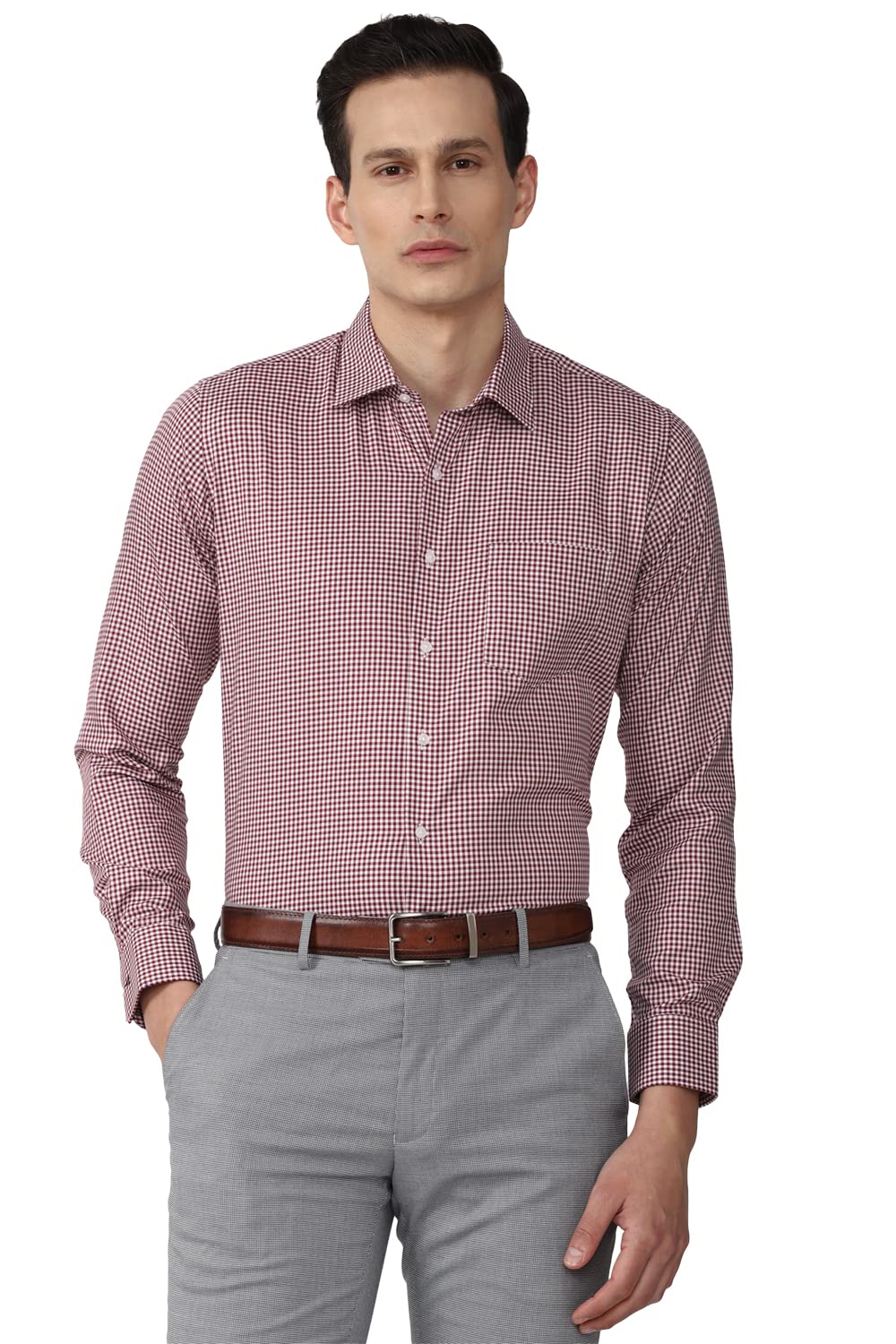Van Heusen Mens Slim Fit Shirt (VHSFFSLBJ70970_Maroon 40) (B0B5YDZRKZ) Amazon Price History, Amazon Price Tracker