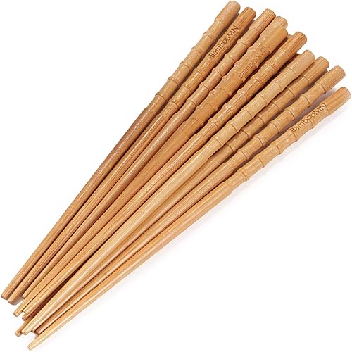 BambooMN Palillos de bambú japoneses reutilizables de primera calidad, Knobby de 9 pulgadas, 6 pares disponible en Yaxa El Salvador
