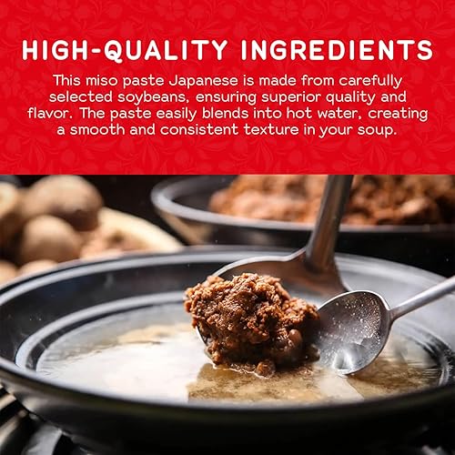 Miniatura 5 de Shirakiku Miso Aka (rojo) Pasta de soja  Pasta de soja tradicional  Ideal para sopa, salsa, adobo, alimentos japoneses, bolsas de 35.2 onzas