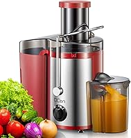 Vista 15 de Qcen - Exprimidor de jugo, extractor centrífugo de 800 W con tolva de alimentación ancha de 3 pulgadas para frutas y verduras, fácil de limpiar