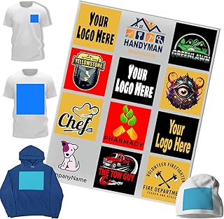 Custom DTF Transfers Ready to Press - Professional Heat Transfer Vinyl for T-Shirts, Hoodies & Apparel - Your Logo Design - Multiple Sizes 2-10 Inch - Premium Quality Iron On Decals