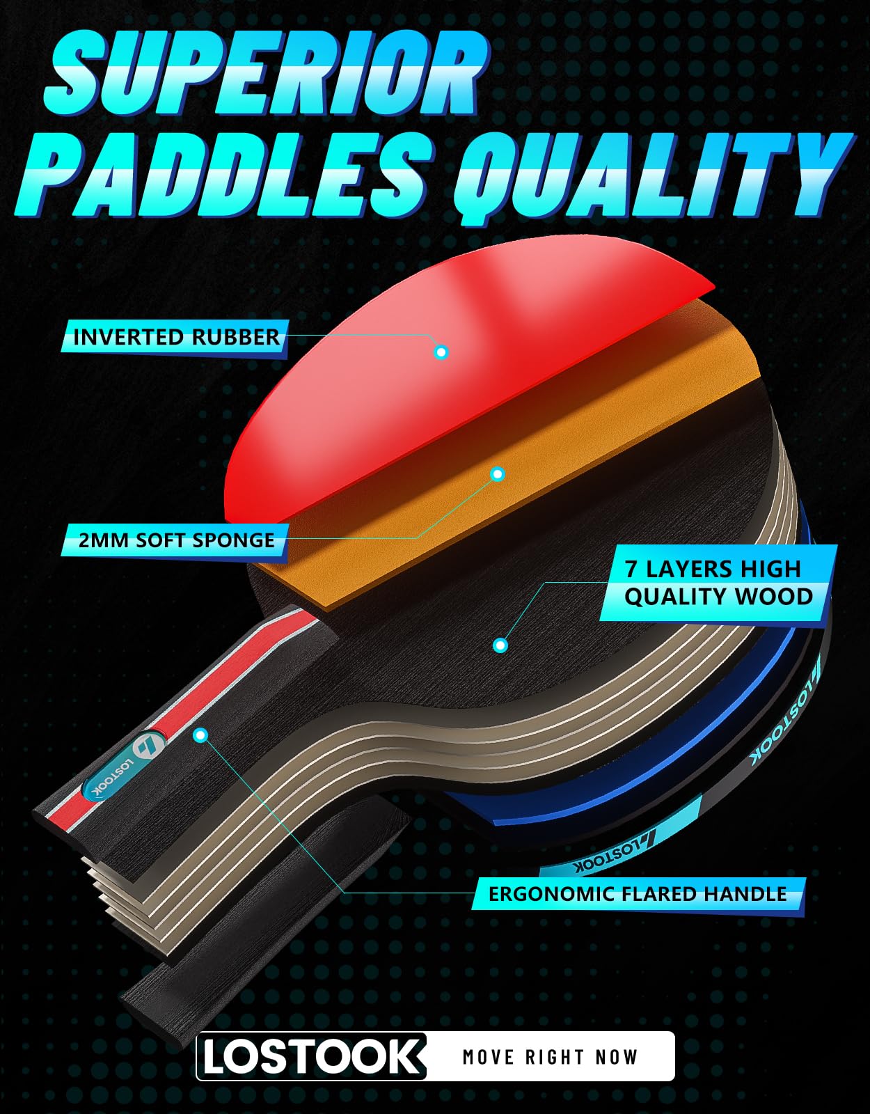 Juego de 4 palas de ping pong profesionales con raquetas de tenis de mesa y 3 pelotas de estrella, red de mesa de ping pong portátil con abrazaderas para cualquier mesa, juegos de hogar y 7