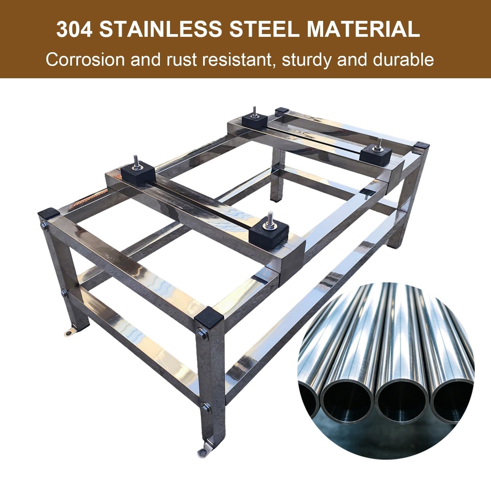 Soporte De Suelo For Aires Acondicionados Mini Split, Soporte Resistente For Sistema De Bomba De Calor De CA De Condensador De 9000-45000 BTU, 400 Libras(80x45x50cm/31x18x20in)