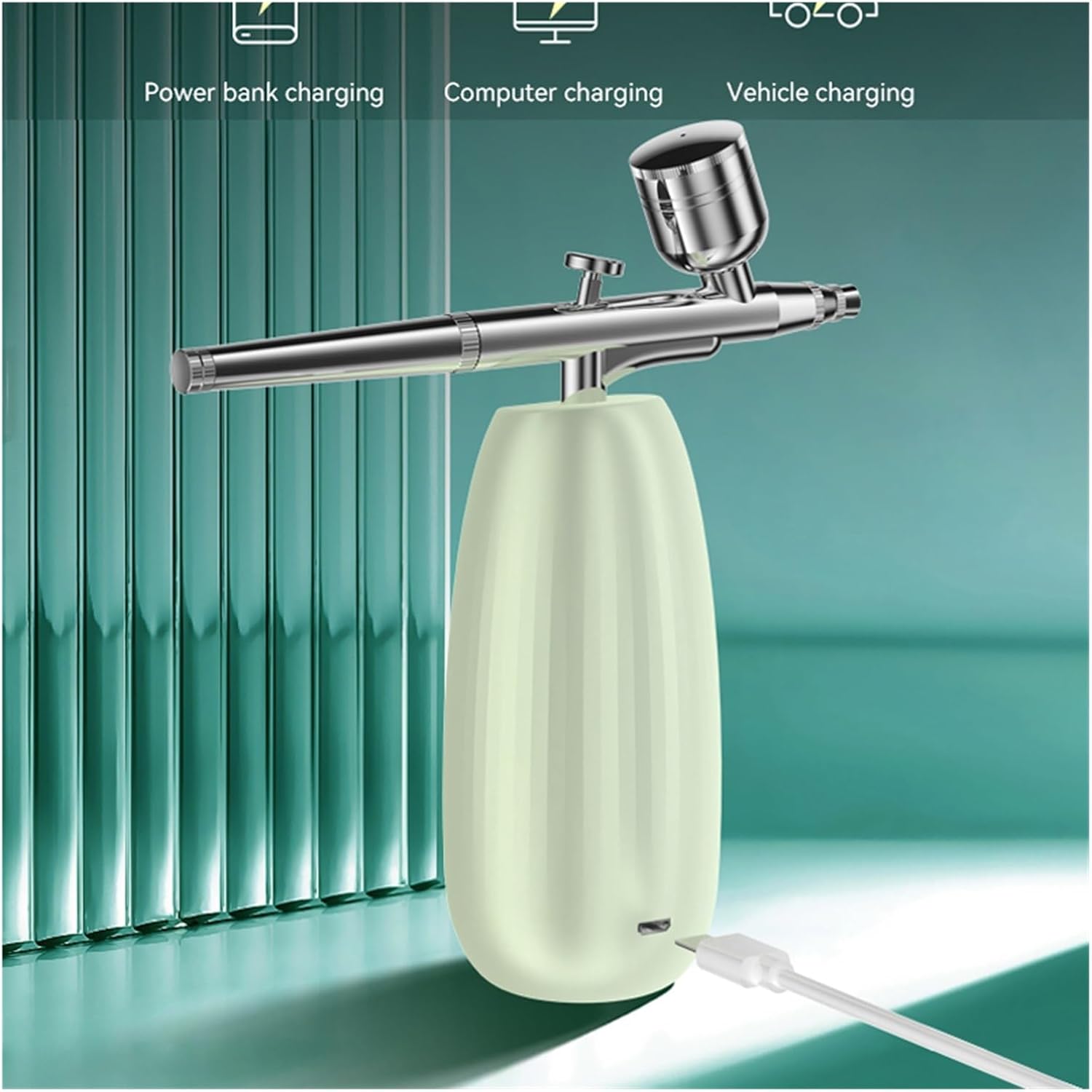 酸素インジェクターナノフォグミストスプレーエアブラシペイントスプレーガンネイルアートタトゥークラフトケーキ 幅広い分野に適用される(