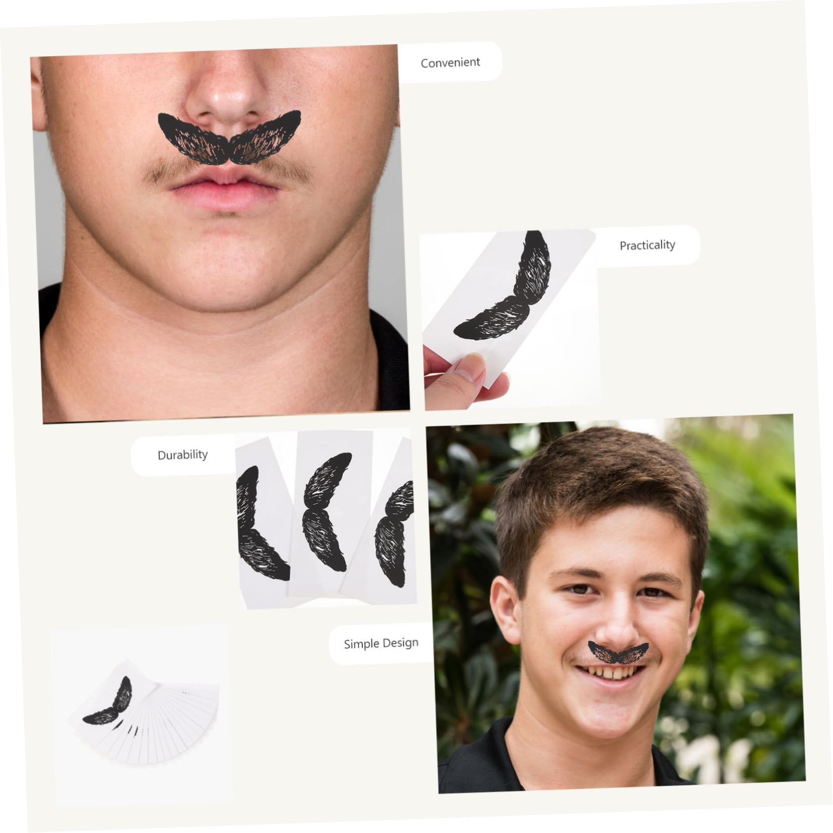 FOMIYES Nose Hair Removal Kit 20pcs Wax Strips Nose Wax Remover Depilation Stickers for Mustache Nose Hair Protective Stickers Hair Removal Accessories