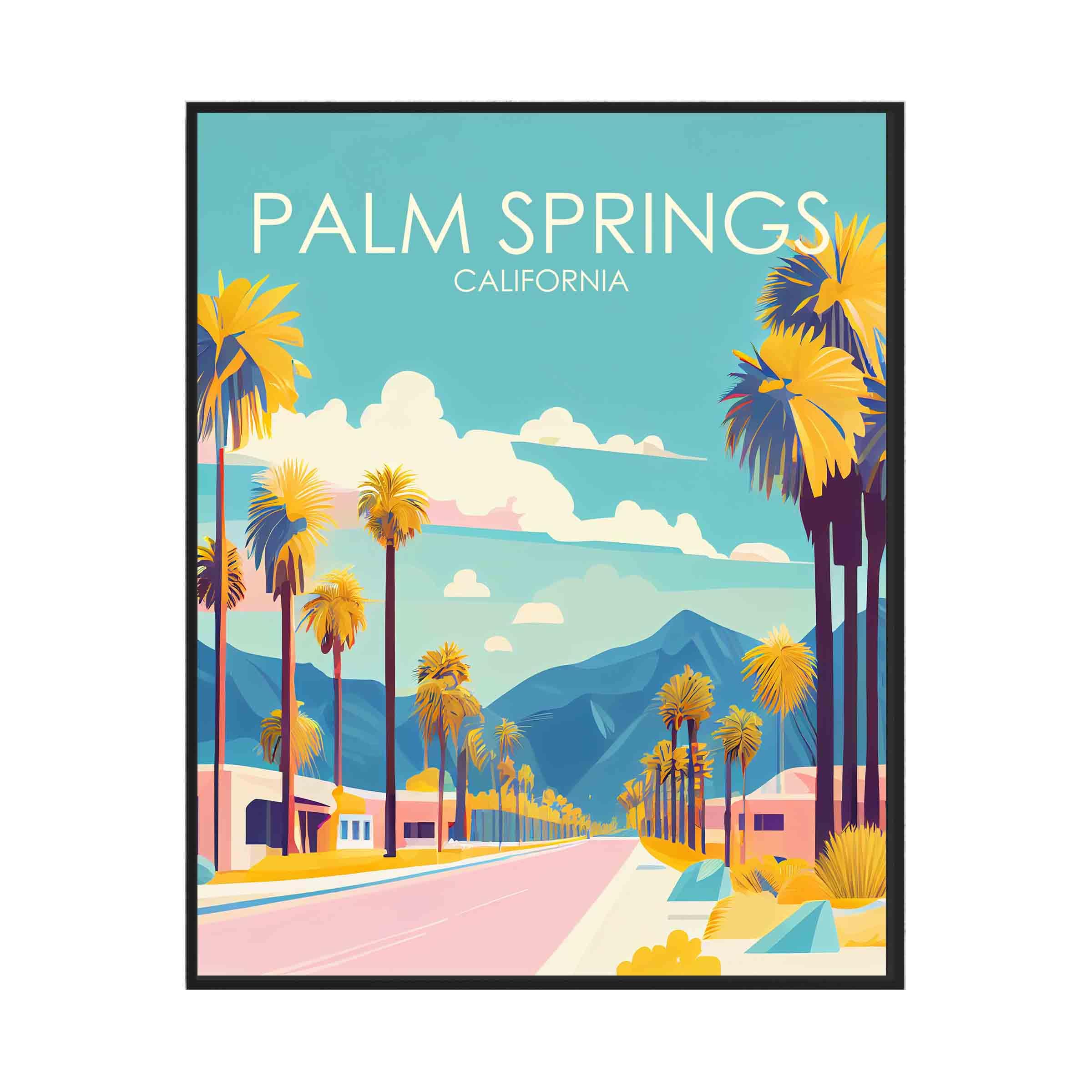 Evan Hecox Palm Spring Desert ポスター サイン入り Evan Hecox Palm