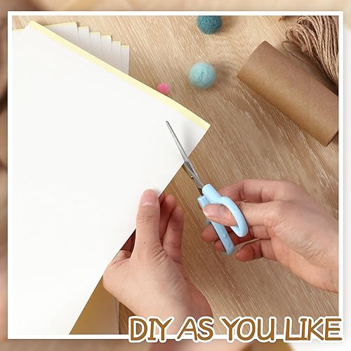 Miniatura 6 de Yeaqee 100 hojas adhesivas de doble cara para manualidades, cinta decorativa transparente para manualidades con forro blancoamarillo para bricolaje