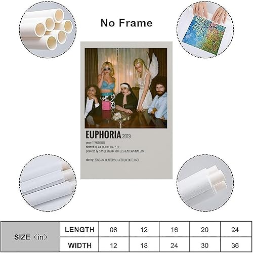 Miniatura 3 de ITOMEN Euphoria - Póster de la serie de televisión para adolescentes, arte de pared, estética, HD, pintura decorativa moderna, dormitorio,