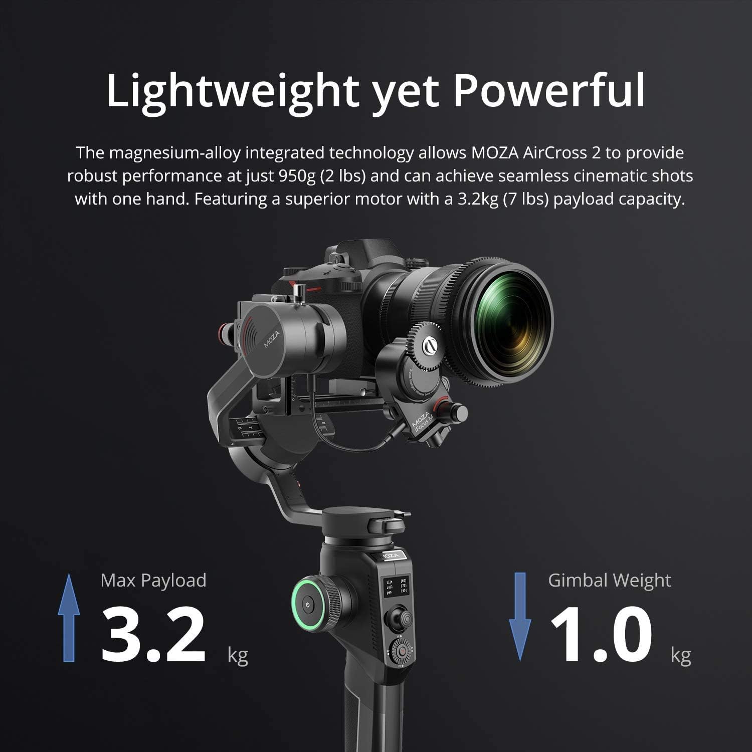 Buу 2 gеt 3 MOZA AirCross 2 Pro 3-Axis Handheld Gimbal Stabilizer with iFocusM Follow Motor and ARCA Quick Shoe, Compatible DSLR and Mirrorless Camera TOP оƒƒERS MOZA AirCross 2 Pro 3-Axis Handheld Gimbal Stabilizer with iFocusM Follow Motor and ARCA Quick Shoe, Compatible DSLR and Mirrorless Camera