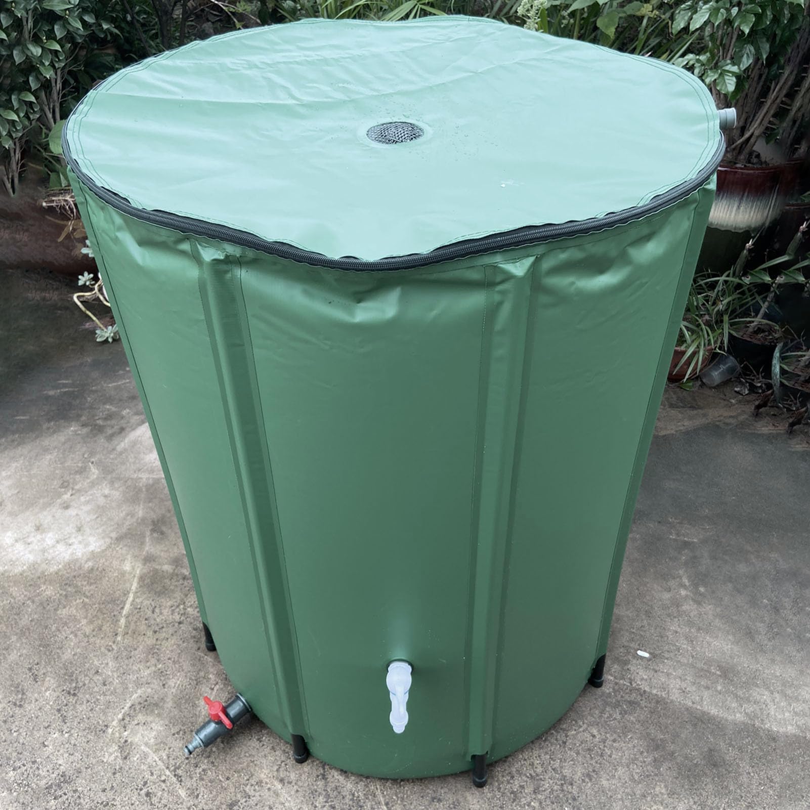 Tanter de Agua De Lluvia - Barra De Recolección De Aguas De Lluvia | 250L | 750L | Colectores de Agua Regentons con Red De Filtro, Válvula De Grifo Y | para Riego