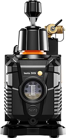 testo 565i Vacuum Pump HVAC 10 CFM - Smart A/C Vacuum Pump for Automated Evacuations - with Integrated Decay Test - 283 l/min - App Operation