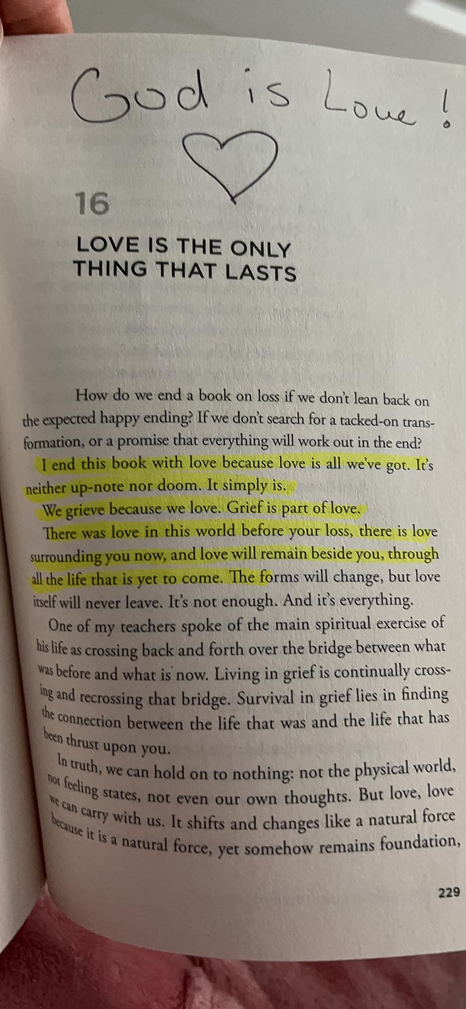 Grief is a part of love.