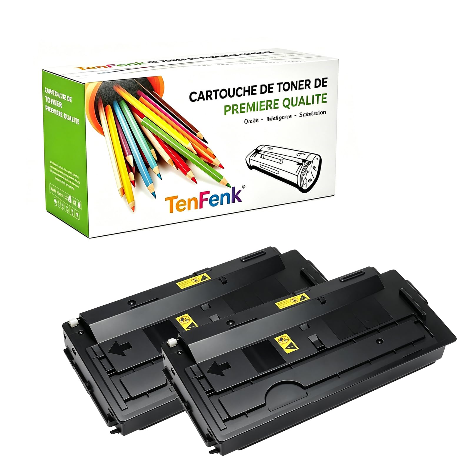 Kompatybilny zamiennik kasety z tonerem dla Kyocera TK-7107 TK7107 do użytku z Kyocera TASKalfa 3010I 3011I drukarką,(Czarny- 20000 stron),2 pack