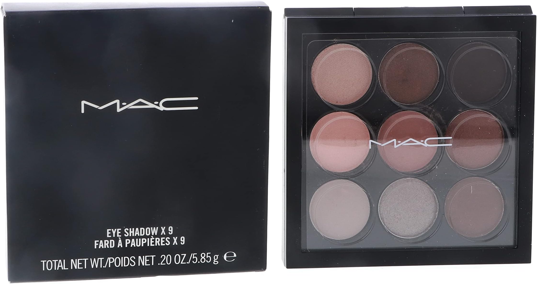 MAC Eye Shadow X 9 - Dusky rose times nine, 1.06 Ounce, Multicolor,Powder