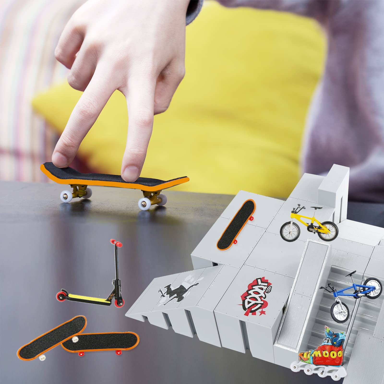 Mini Skate Doigt Finger Skate Kit D'accessoires Pour Rampe