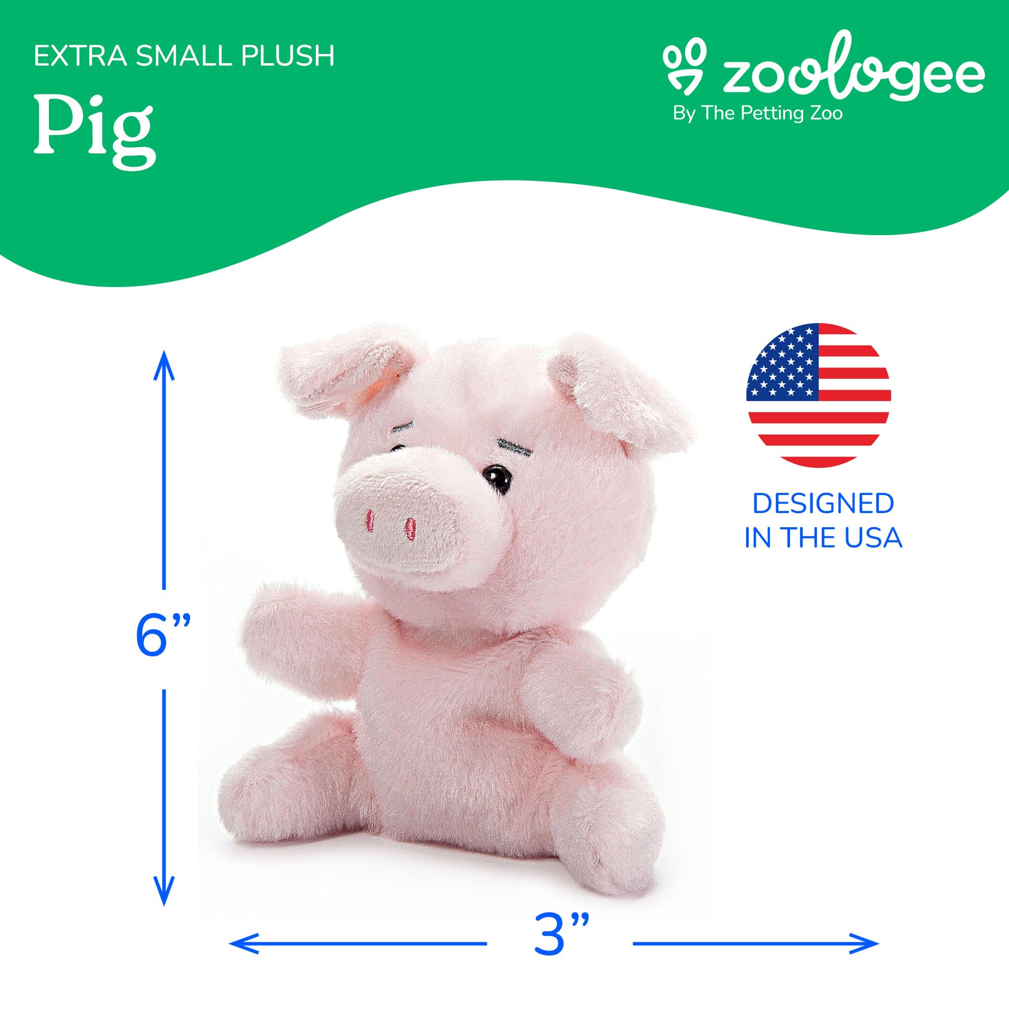 Amazon.com: The Petting Zoo Pig Stuffed Animal Plushie, Gifts for