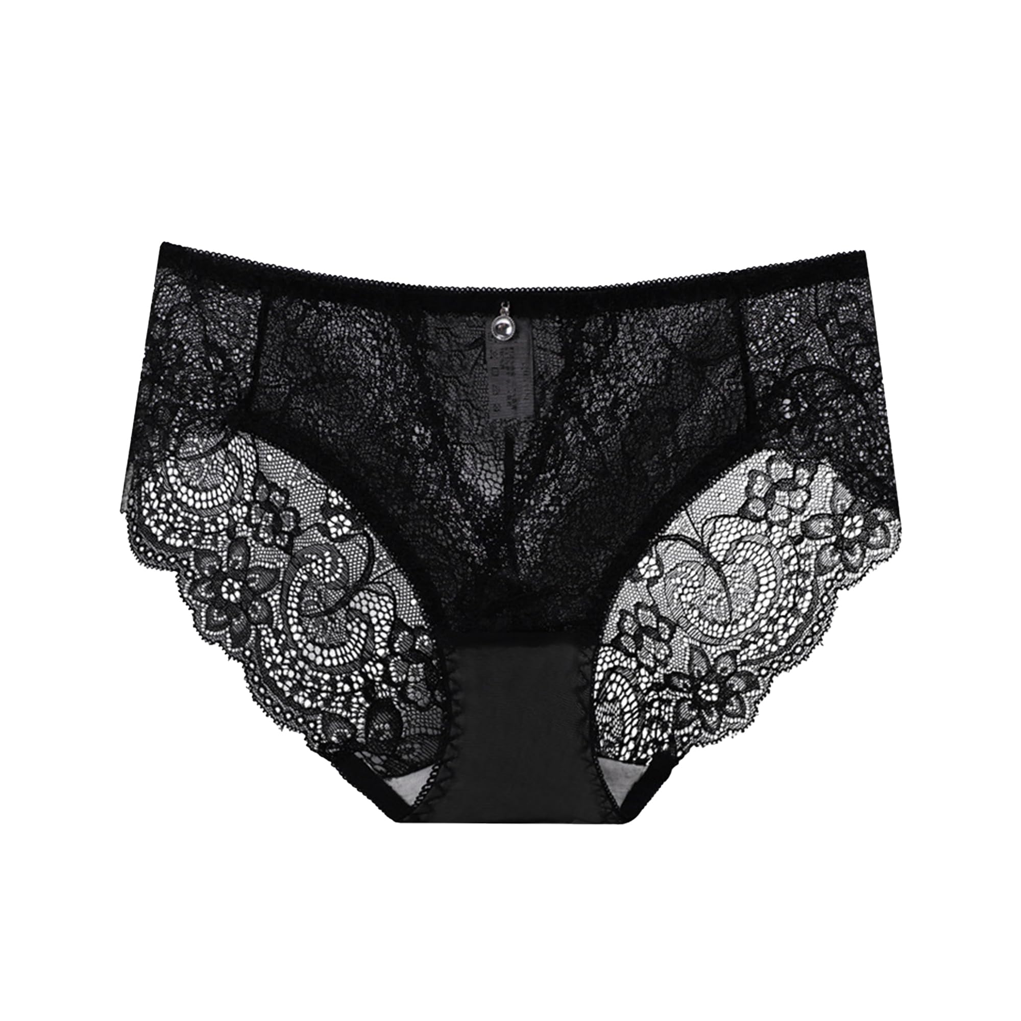 DGHM-JLMY Women Floral Patterned Trim Lingerie Panties Breathable Lace Underwear Sexy Stretchy Hipster Panties Pack Of 5