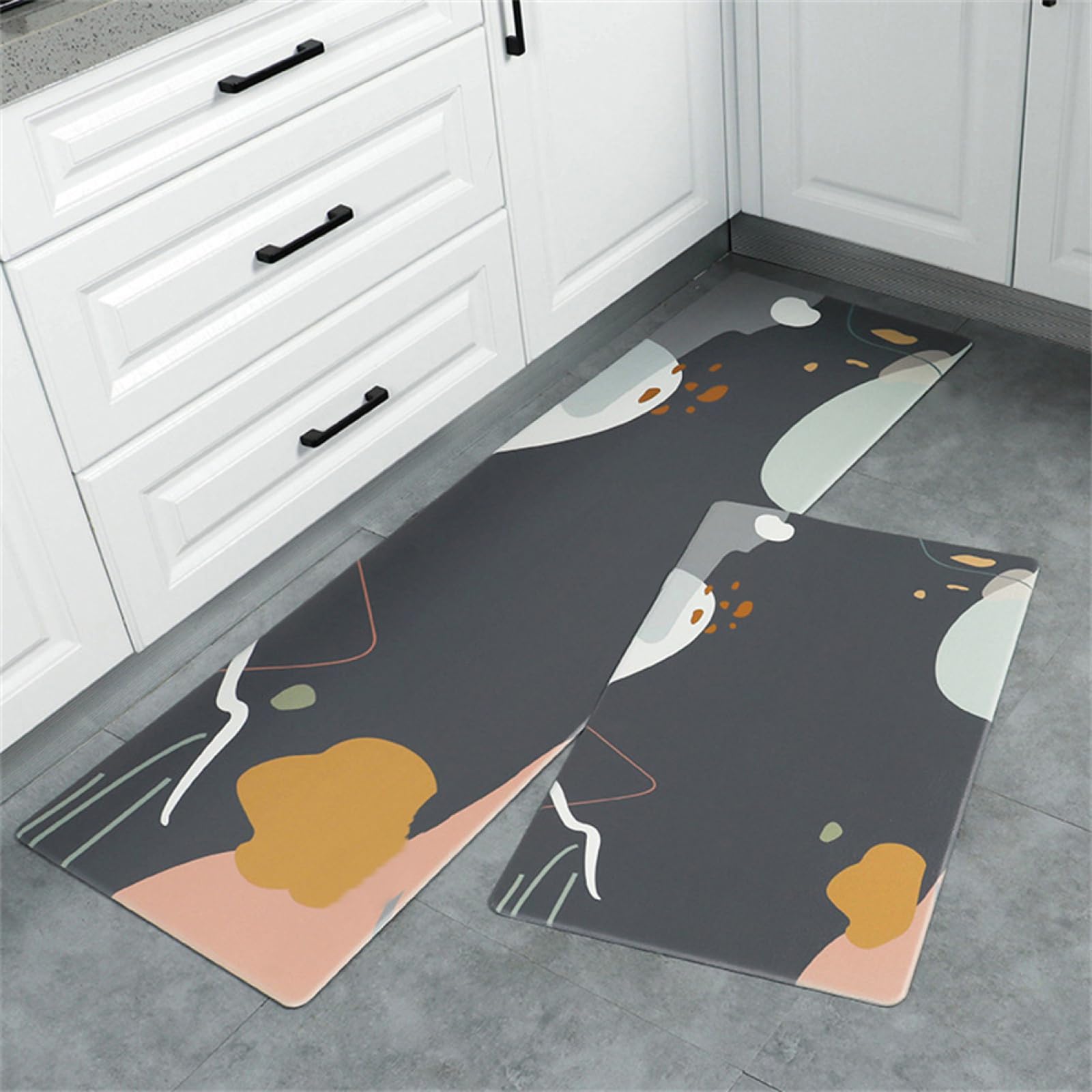 Tapis de cuisine 40x160 cm et 40x60 cm lavable et antidérapant imprimé