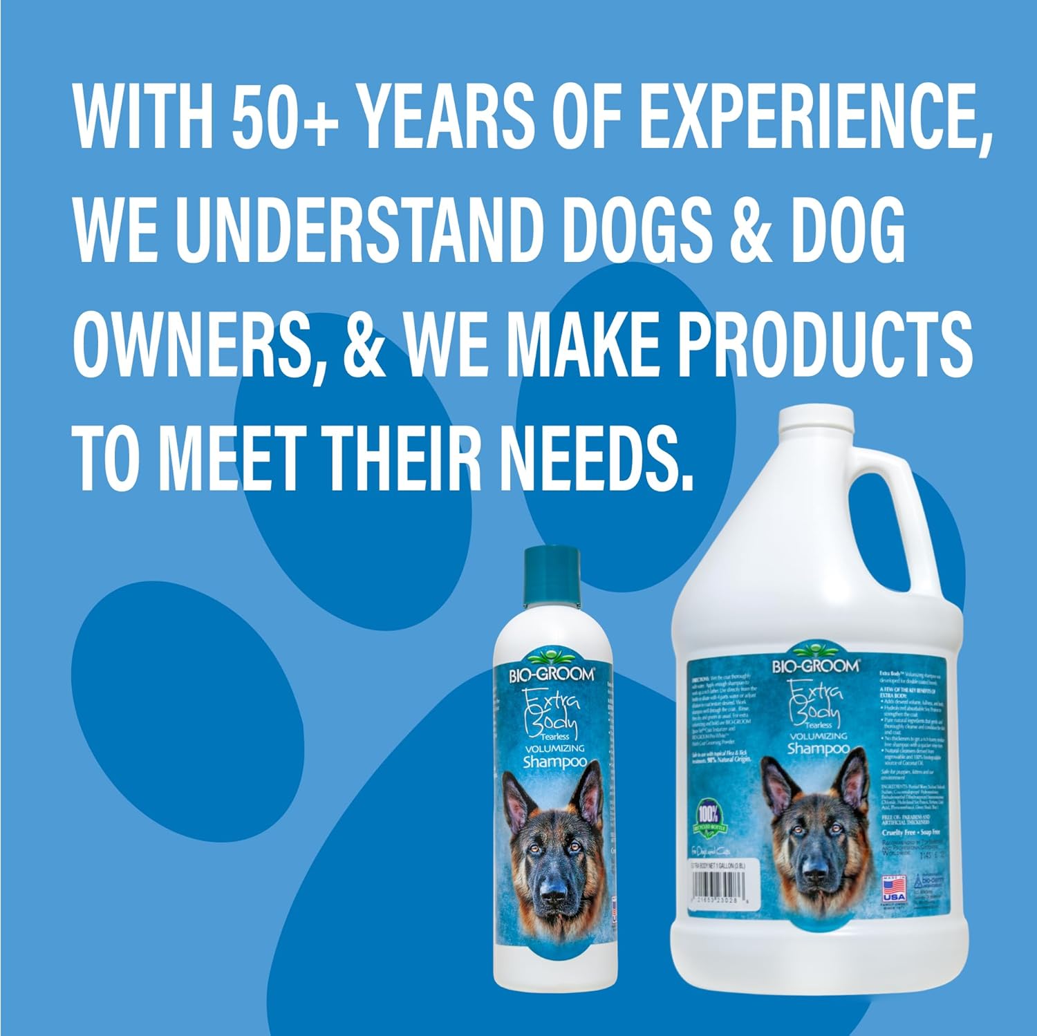 Bio-Groom Extra Body Texturizing Dog & Pet Shampoo - Cat & Dog Grooming Supplies, Gentle Clean, Conditions Skin & Coat, Tearless Puppy Shampoo, Cruelty Free, Made in USA, Tear Free Product - 1 Gallon