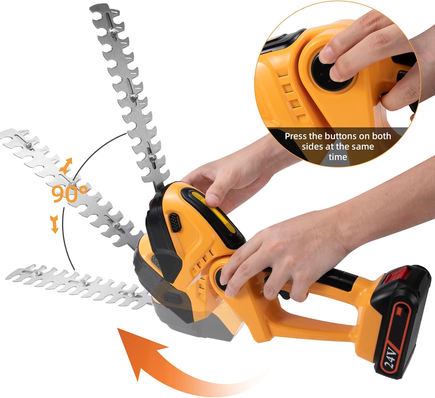 review TOBTOS Cordless Grass Shear & Hedge Trimmer, 2 in 1 Handheld Hedge Trimmer Hedge Cutter with Rechargeable Battery for Garden, Lawn and Backyard