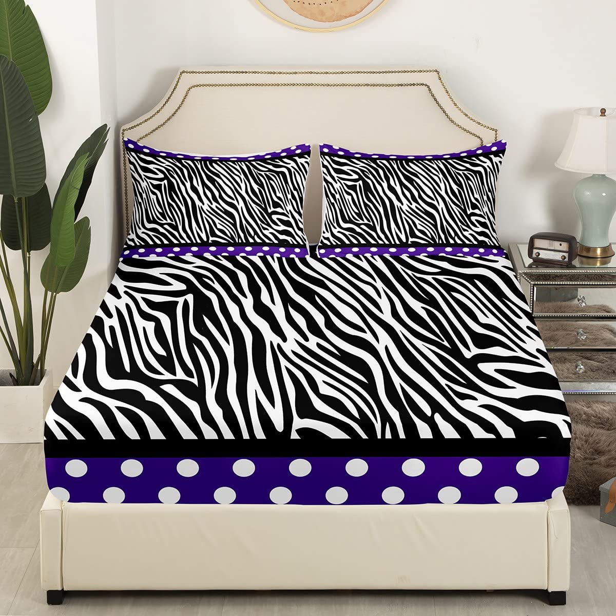 Homemissing Kids Zebra Print Beddengoed Set Koning Wild Dier Dekbedovertrek voor Jongens Meisjes Tieners BedWildlife Polka Dots Dekbed Set Vrouwen Mannen Rood Zwart Wit Sprei Cover Met 2 Kussensloop