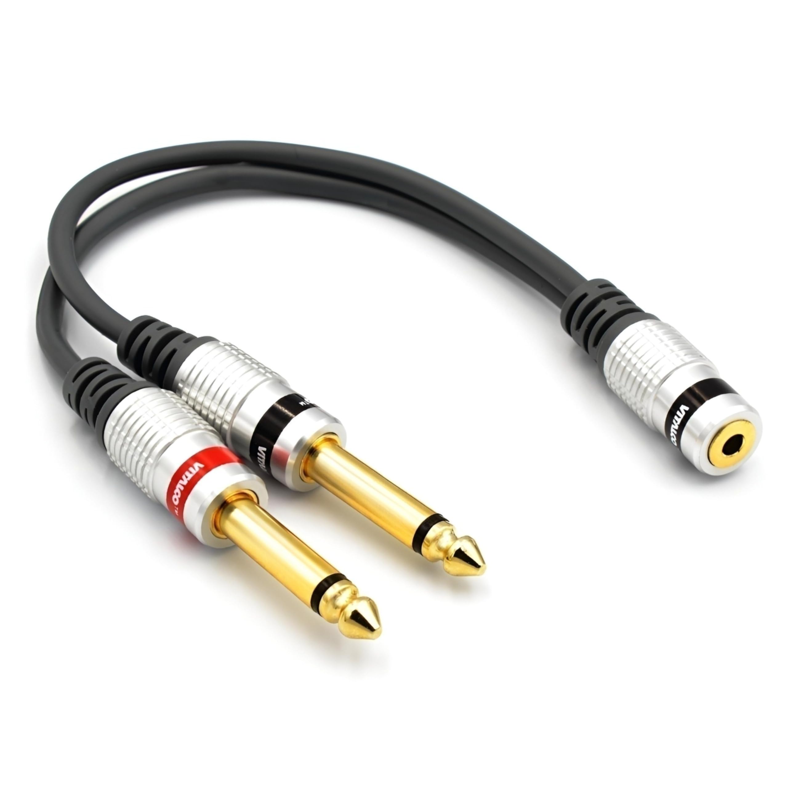 Cavo Audio HiFi DREMAKE cavo Stereo da 6.35mm a 2 RCA y-splter TRS 6.35 a doppia linea adattatore segnale RCA per Mixer amplificatore  44