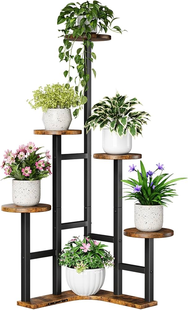 Amazon.com: Yzosvki Corner Plant Stand Indoor, 6 Tiered Corner