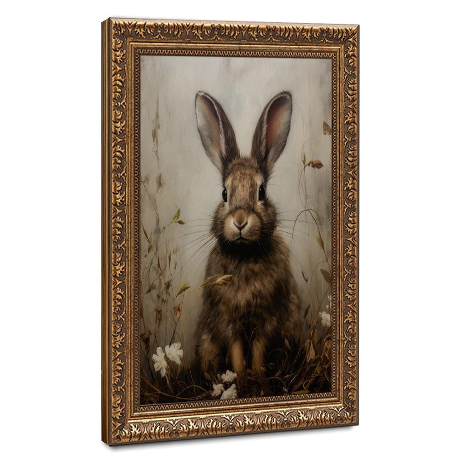 Bareronor Rabbit Cottagecore Canvas Poster Bedroom Decor Landscape Office Room Decor Gift 24" L X 36" W