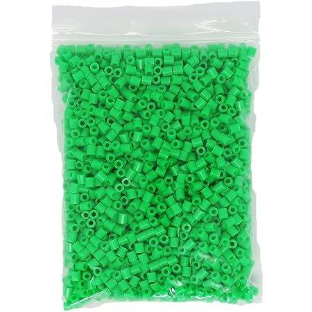 Amazon 00個 5mm アイロン ビーズ 単色シリーズ No 73 緑 ビーズ ストーン 通販