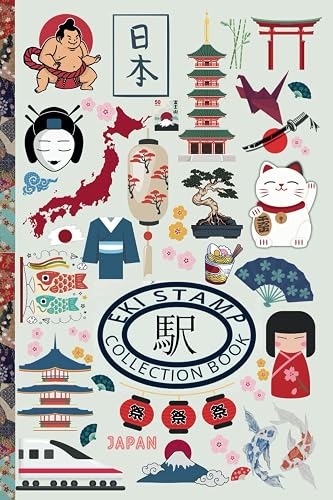 Japan Eki Stamp Collection Book: 4" x 6" passport size, 110 IVORY pages for your Japanese Travel Adventure