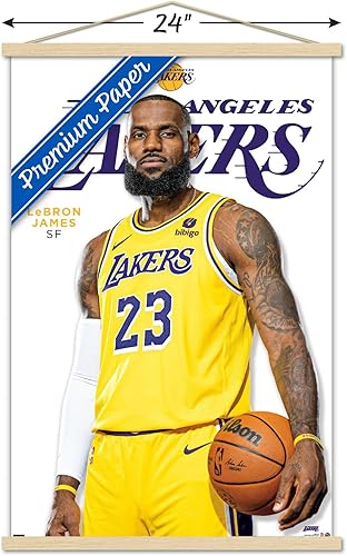 Miniatura 3 de Trends International NBA Los Angeles Lakers - Póster de pared de LeBron James Feature Series 23, 22.37 x 34.00 pulgadas, paquete de impresión y