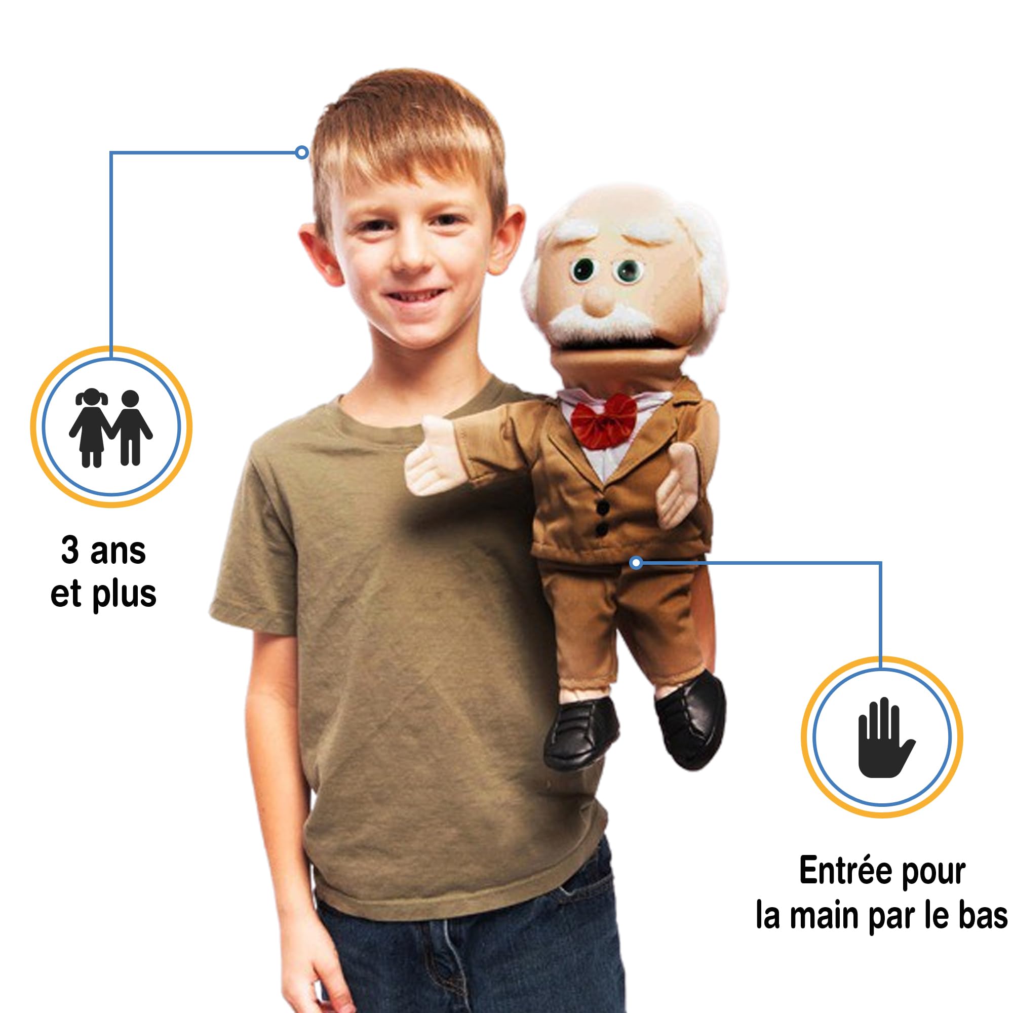 ''Pops'', 14In Glove Puppet, Peach -Affordable Gift for your Little One! Item #DSPU-SP3101 by Silly Puppets