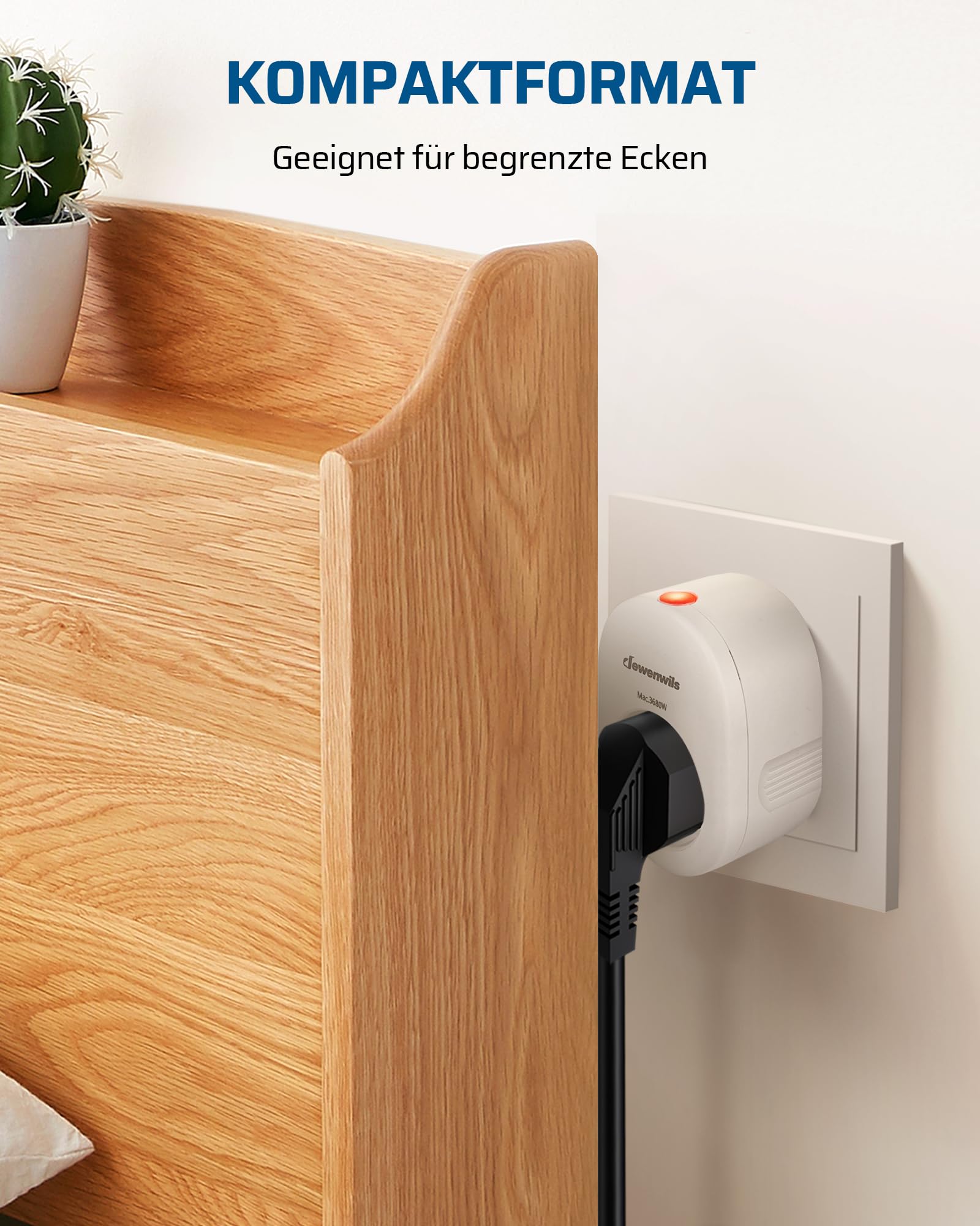 DEWENWILS Prese radio con telecomando, interruttore on/off, senza cavo, 3680 W, interruttore della luce espandibile per decorazioni festive, portata 30 m,