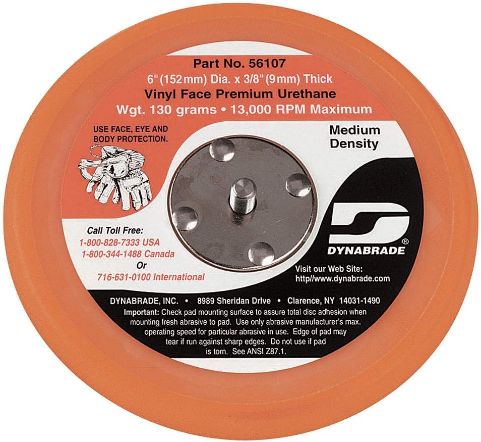 Dynabrade 56107 Non-Vacuum Disc Pad 6 Diameter Vinyl-Face Dynabrade 56107 Non-Vacuum Disc Pad 6 Diameter Vinyl-Face