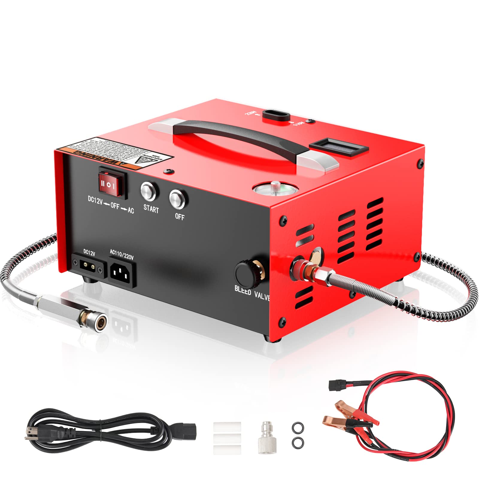 GX CS1I PCP Air Compressor with Builtin Power Adapter, Autoshutoff, Oil &WaterFree, 4500Psi