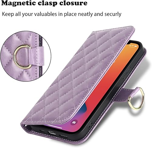 Miniatura 10 de Havaya Funda cruzada para iPhone 13 Mini con correa para mujer, funda para iPhone 13 Mini con tarjetero para iPhone 13 Mini, funda de cuero con
