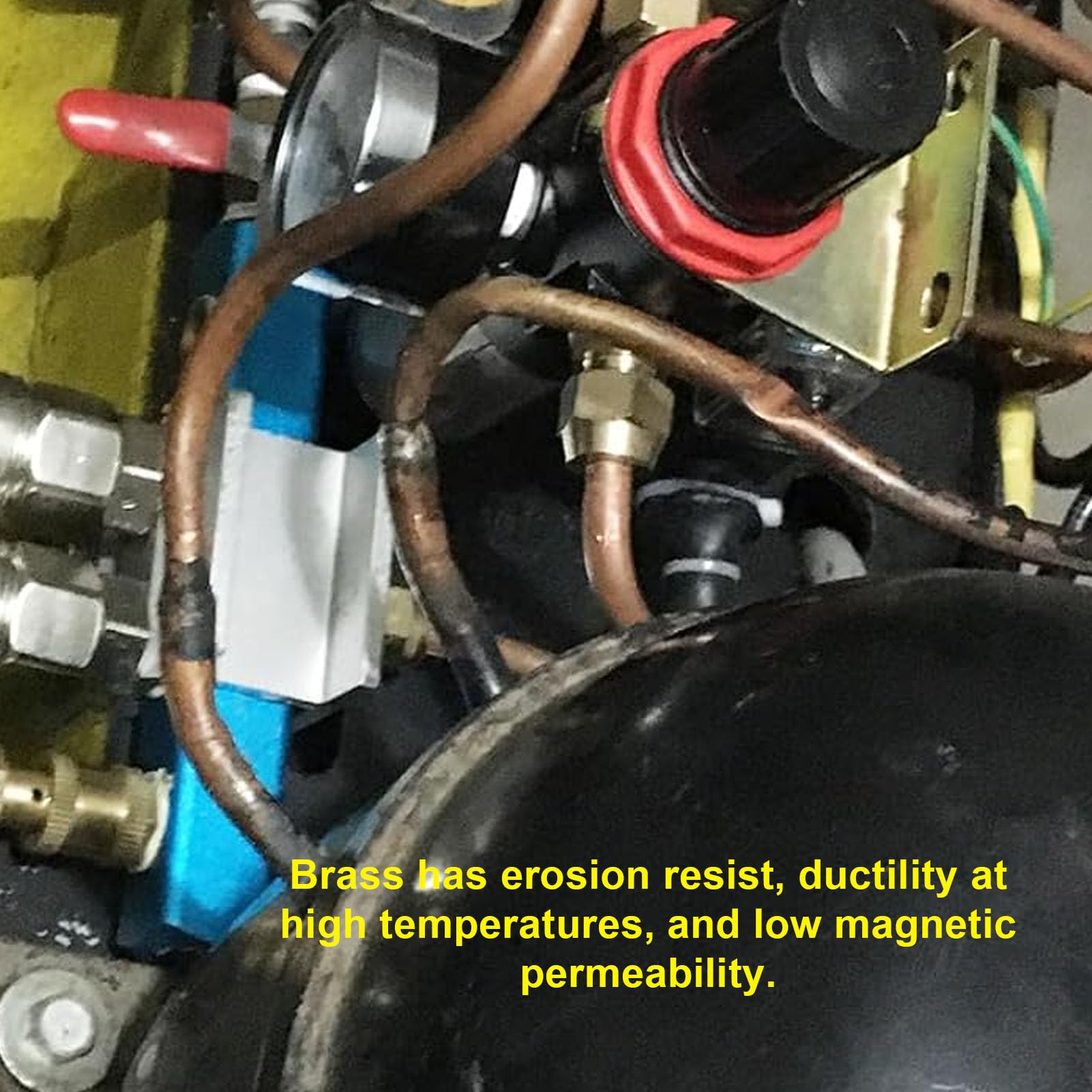 Bördelrohrverschraubung, Messing, 3/8-Zoll-Mutter, Klimaanlage, Kupferrohr, Rohrverlängerung, 10 Stück, hochdruckbeständig, langlebig für HVAC-Systeme,