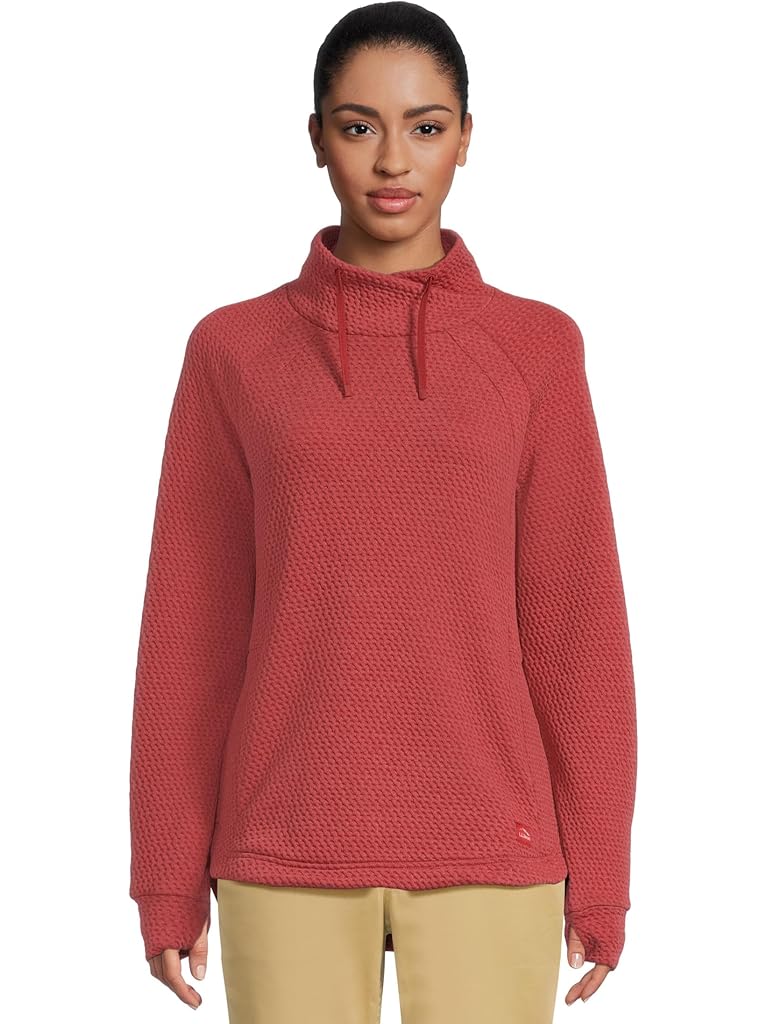 Orange L.L.Bean Ridgeknit Crossneck Pullover
