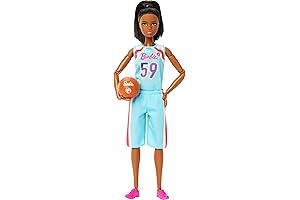 Barbie Careers Fashion Doll & Accessories, Made to Move Brunette Softball Player...
