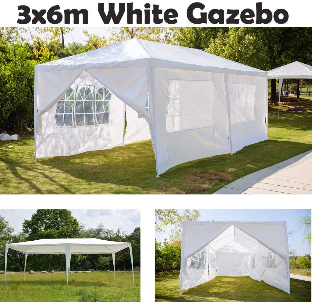 Buy AutoBaBa Garden Gazebos, 3x6m Garden Gazebo Marquee Tent with Side