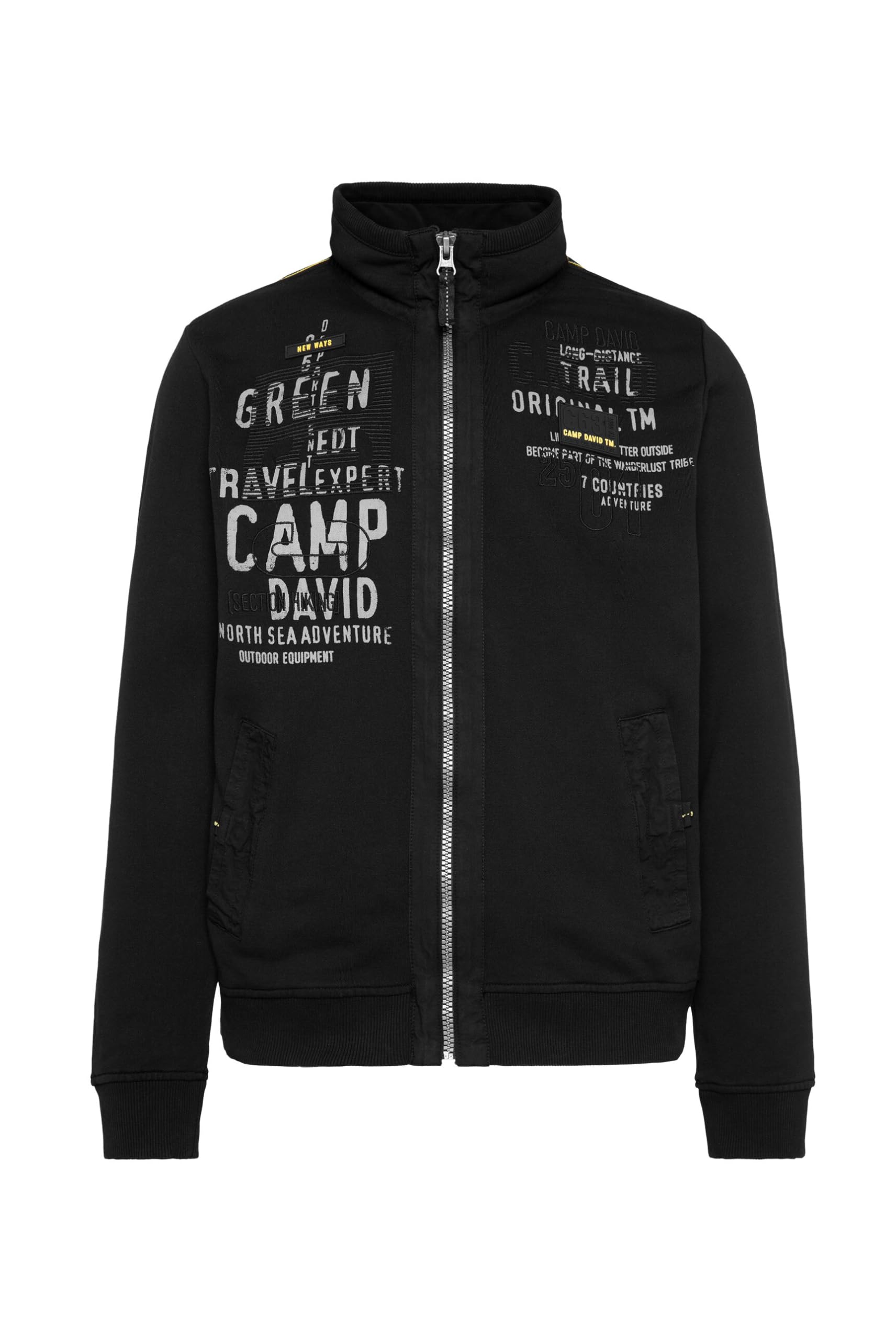 Camp David Herren Sweatjacke mit Logo Prints und Stickereien Black M :  Amazon.de: Fashion