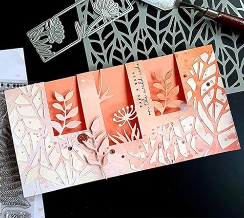 Miniatura 7 de 2 troqueles rectangulares de metal de hojas de flores, hojas de flores, plantillas de corte de boda para manualidades, álbumes de recortes, fotos,