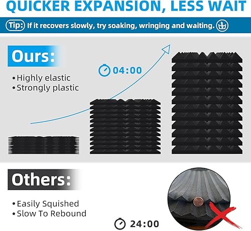 Miniatura 4 de 36 paquetes de paneles de espuma acústica pirámide de 2 x 12 x 12 pulgadas, paneles de espuma a prueba de sonido de alta densidad para paredes,