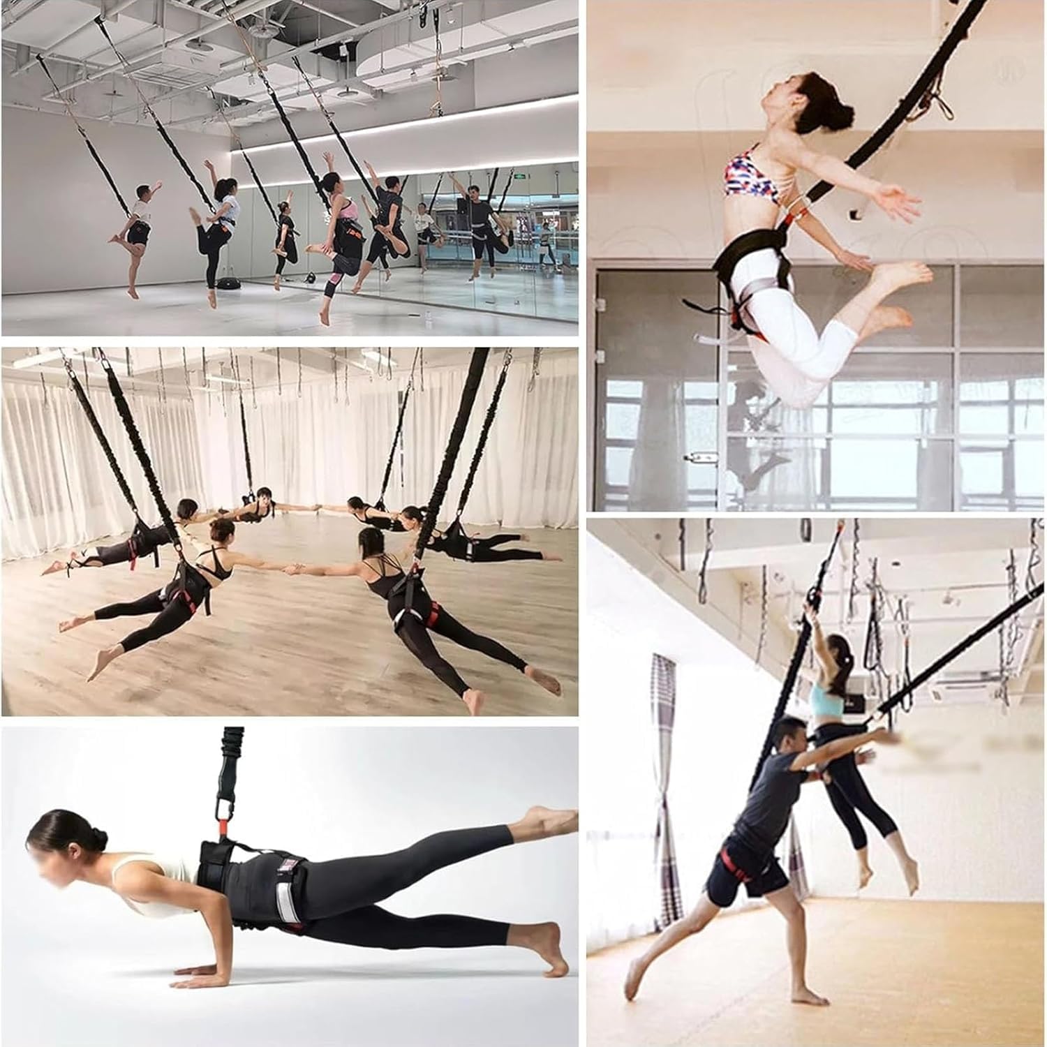 Set Fitness Professionale con Elastici Resistenti – Bande Elastiche 4d con Dispositivo di Rotazione A 360° per Palestra Domestica, Yoga, Danza Aerea E Allenamenti per Tutto 176 pounds