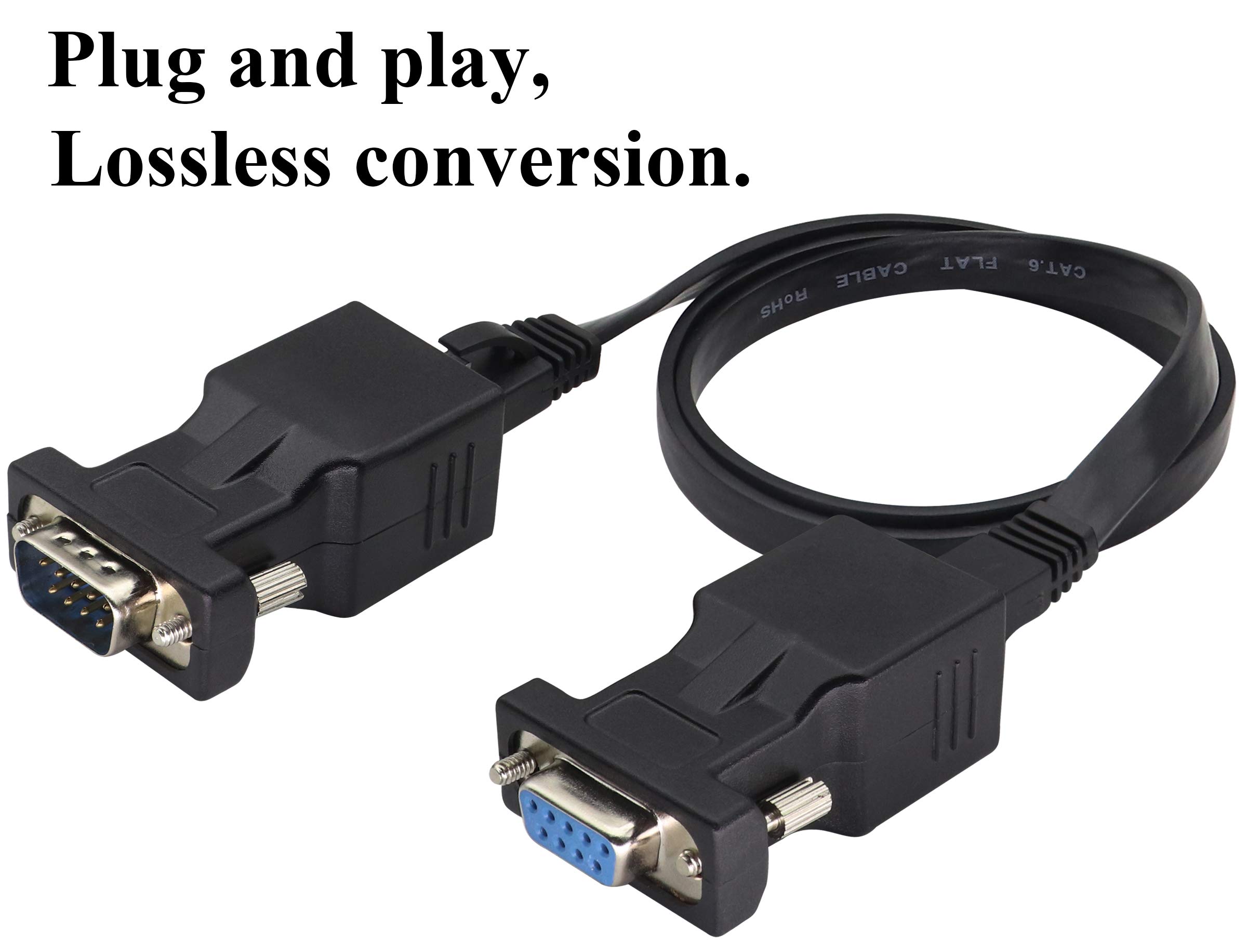 Amazon.com: AAOTOKK 2-Pack DB9 to RJ45 Extender - Male & Female