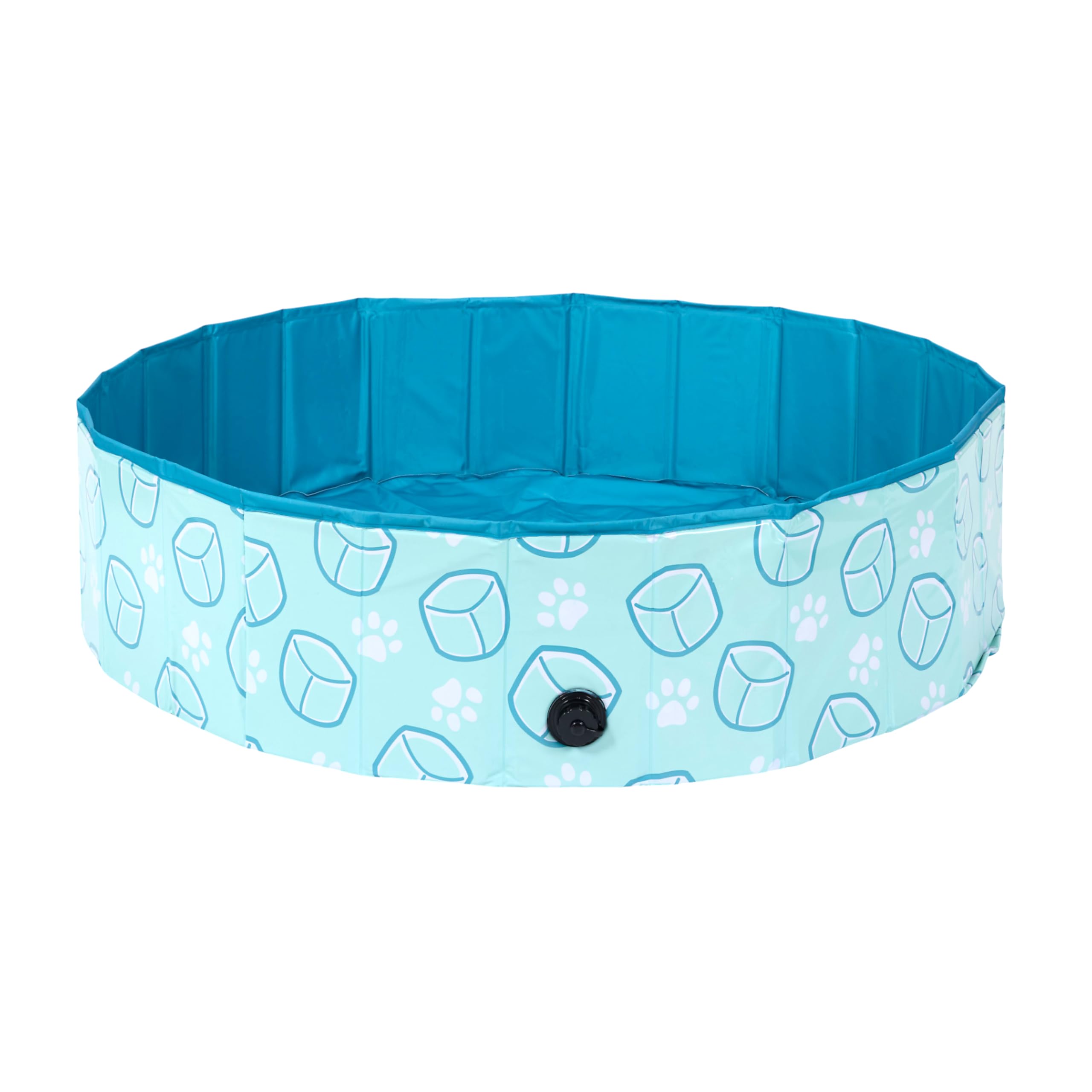 THE CONCEPT FACTORY - AN6120 - Piscine pour Chien Pliable 120 cm - Structure Robuste en Polyester - Facile à Installer et à Ranger - Idéale pour L'Été - Vidange Rapide - Couleur Bleu - Taille 120 cm