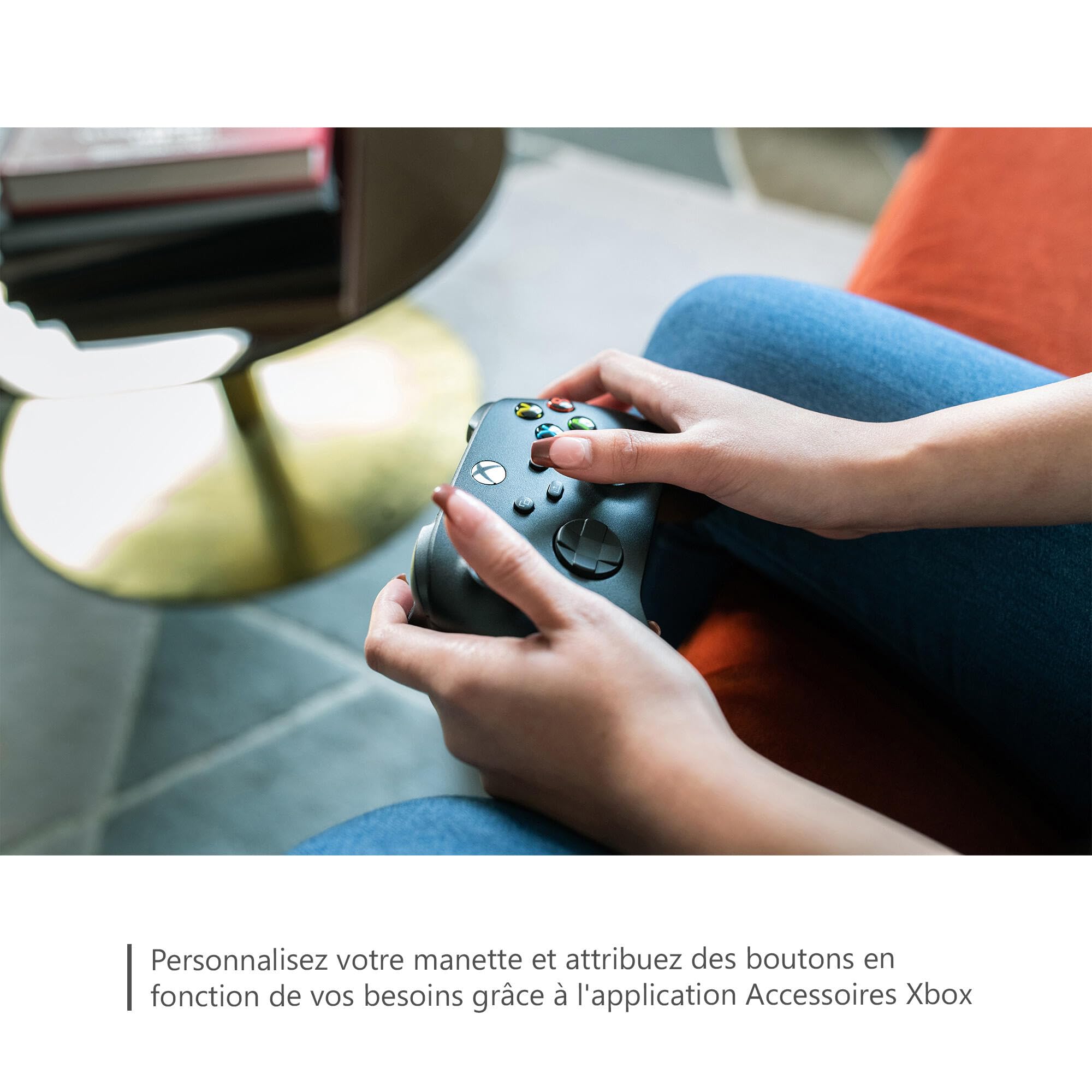 Xbox Manette sans Fil - Carbon Black Pour Xbox Series X, Series S, One, Windows 10 & 11, Android et iOS