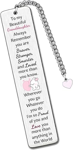 Marcapáginas para nieta, regalo de graduación, inspirador para ir a la universidad, regalo de cumpleaños, regalo de Navidad, mujer, adolescente,