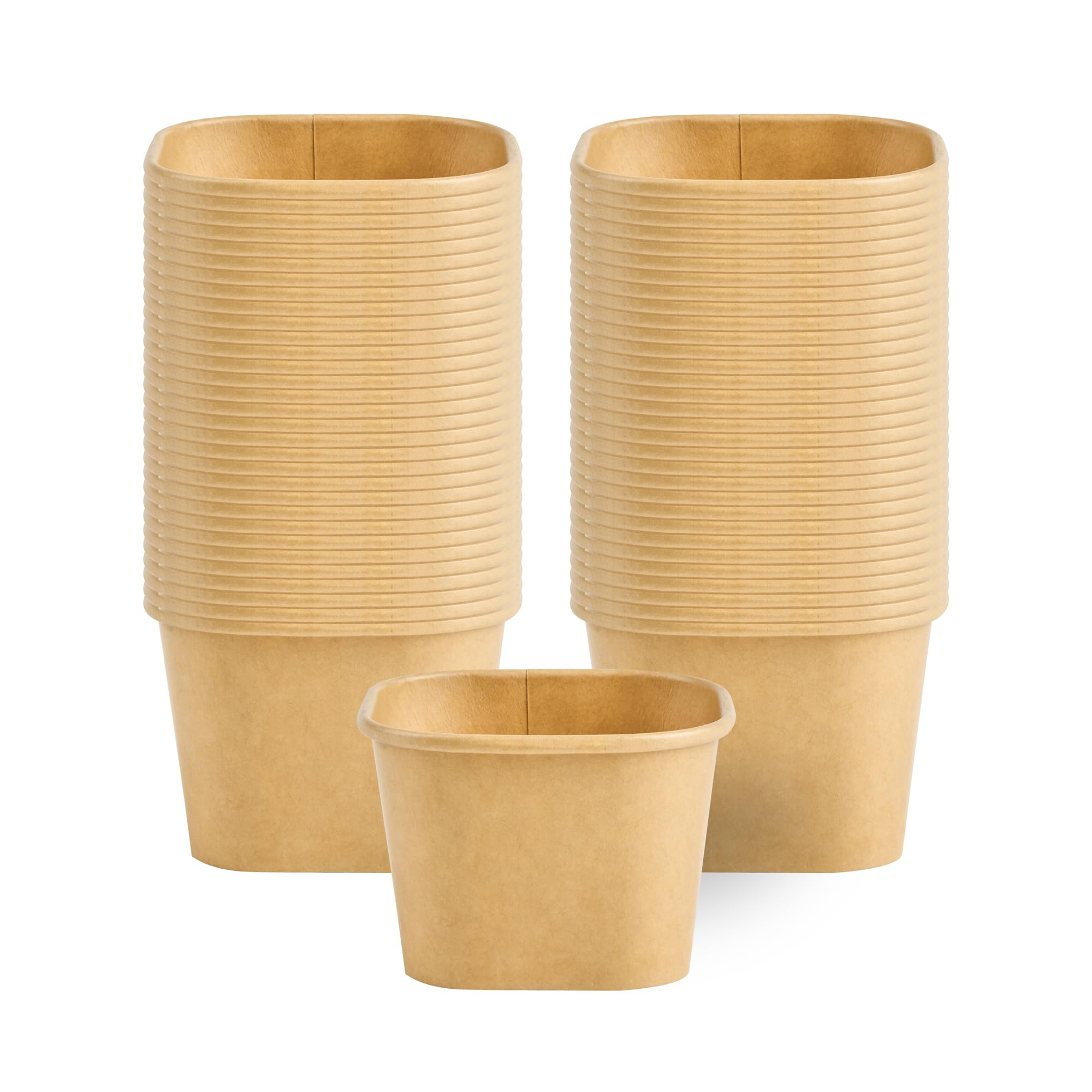 Coppetta 3 Ounce Dessert Cups, 200 Greaseproof Ice Cream Cups - Lids Sold Separately, For Hot And Cold Foods, Kraft Paper Yogurt Bowls, Disposable,For Sundaes, Mousse Or Puddings - Restaurantware